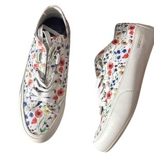 Candice Cooper Leather floral sneakers s  37 Beautiful !